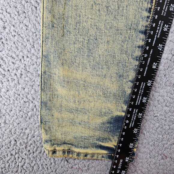 mnml Jeans Mens 33 Blue X146 Stretch Denim Distressed Slim Fit - Picture 10 of 16